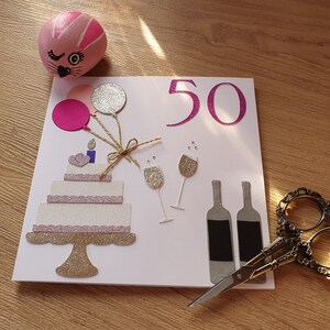Viering verjaardagskaart, 50e verjaardag, 60e, 40e, kaart voor grootouders, verjaardagskaart voor ouders, leeftijd verjaardagskaart, gepersonaliseerde kaart