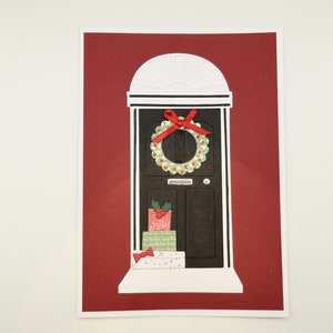 Cartes de Noël faites à la main, carte de Noël pour papa, carte pour Nan, carte de Noël pour maman, carte de Noël personnalisée, carte de Noël rose