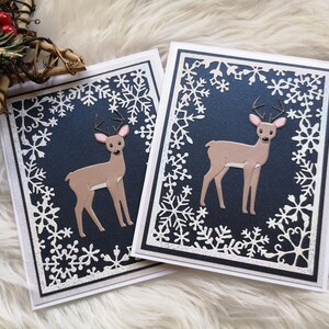 Cartolina di Natale con renna, Cartoline personalizzate, Cartoline personalizzabili, Cartoline con cervi, Cartolina di Natale per mamma, Ragazze, Bambini, contemporaneo