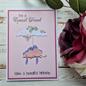 Carta migliore amico, biglietto d'auguri Bestie, amico speciale, regalo personalizzato, carte con uccelli, carta personalizzata, carta personalizzata, carta uccello