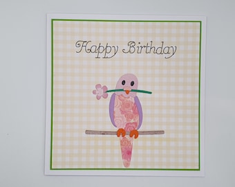 Carte perruche joyeux anniversaire, cartes avec oiseaux, carte pour maman, cartes pour amoureux des oiseaux, carte d'anniversaire Nan, oiseau Valentine, carte d'anniversaire pour femmes