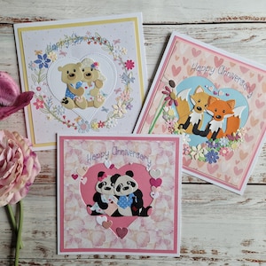 Dierenverjaardagskaarten, Pandakaart, Teddykaart, Voskaart, Huwelijksverjaardag, Gepersonaliseerde kaarten, Pandaverjaardag, Kaarten met beren