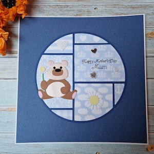 Muttertagskarte, Muttertag, Karte für Mama, Nanny, Tante, Beste Mama-Karte, personalisierte Karte, personalisiertes Geschenk, Teddybär-Karte, Bär