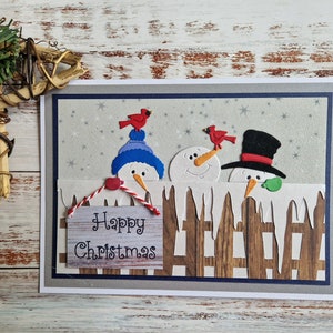 Schneemann-Weihnachtskarte, Karte für Mama & Papa, Kindermädchen, Kinderkarten, personalisierte Karten, individuelle Weihnachten, Familienkarte, personalisierte Geschenke
