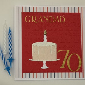 Grandad Card, 80th Birthday Card , Happy Birthday Grandad, Card for Him, Birthday card for Dad,  60th card for Dad, 70th card Grandad Card