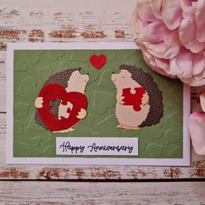 Biglietto di anniversario con riccio, Biglietto per marito e moglie, Biglietto di anniversario con animali, Biglietti con ricci, Biglietti personalizzati, Anniversario di matrimonio