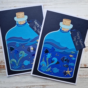 Nautische kaart, kaart voor papa, viskaart, verjaardagskaart voor papa, opa, kaarten met vis, Vaderdagkaart, gepersonaliseerde kaart, aangepaste kaarten,
