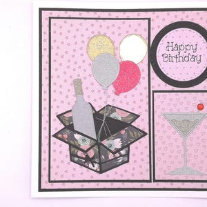 Biglietto di compleanno per la fidanzata, Biglietti con vino, Biglietto cocktail, Biglietto per la mamma, biglietto alcolico, Biglietto personalizzato, biglietto personalizzato, Biglietto per feste,