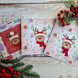 Rendieren Kerstkaarten, Kaarten met Rendieren, Kaarten voor kinderen, Christmas Carol muziekkaarten, Bladmuziekkaarten, Hertenkaarten, Rendierenkaart