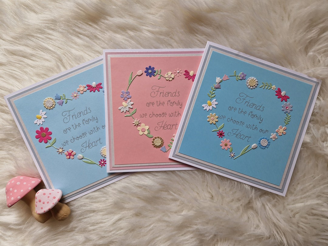 Best Friend Card, Friends Are Family Quote, Card for Friend, Friend ...