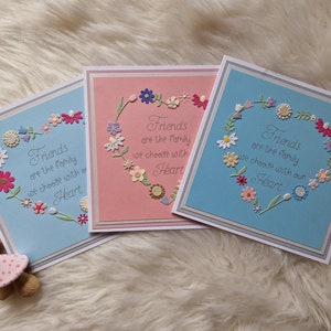 Beste vriend kaart, vrienden zijn familie citaat, kaart voor vriend, vriend verjaardag, gepersonaliseerde geschenken, aanpasbare kaarten, Bestie verjaardagskaart