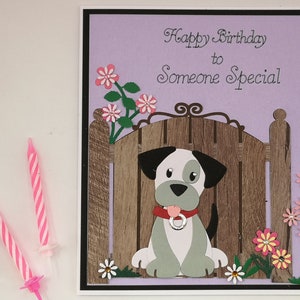 Tarjeta de cumpleaños para perros, tarjeta de flores, tarjeta de amante de los perros, tarjeta de amante de la naturaleza, tarjeta con flores, alguien especial, tarjetas personalizadas, tarjeta para mamá