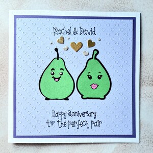 Carte d'anniversaire de mariage, cartes personnalisées, cartes personnalisées, cartes contemporaines, carte pour les couples, anniversaire drôle, carte paire parfaite