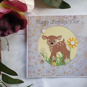 Carte di cervo, Buon San Valentino caro, biglietto di compleanno di cervo, biglietto di amante degli animali, carte con cervi, carte per donne, biglietto di compleanno della ragazza,