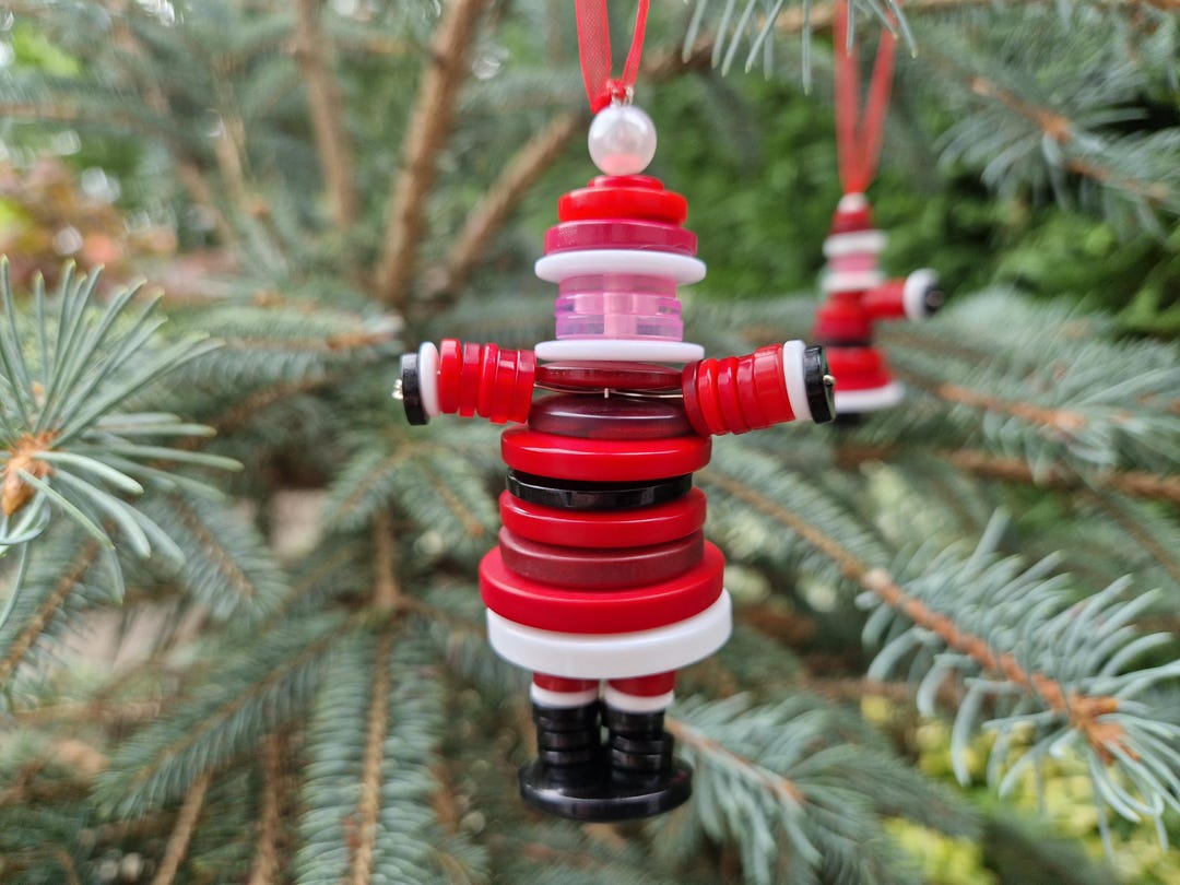 Button Father Christmas Large, Santa Decoration, Button Decoration ...