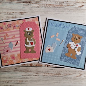 Cartão personalizado, Cartão de melhoras, Cartão personalizado, Cartão de urso, Cartão para amigo, Sob o clima, Após a operação, Cartão de melhoras para crianças