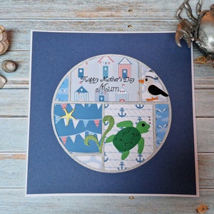 Muttertagskarte, Karte für Mama, Nan, Tante, Schildkrötenkarte, Seekarte, Muttersonntag, personalisierte Karten, personalisiertes Geschenk, Karten für Kinder