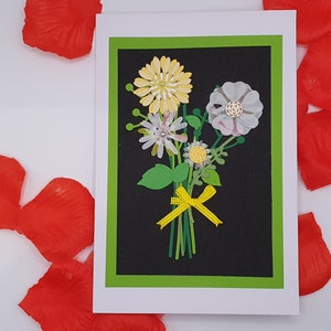 Carte bouquet de fleurs, Get well Card, carte de remerciement, carte de fleurs, cartes pour maman, carte pour tante, cartes faites à la main, cartes personnalisées