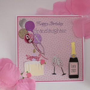 21. Geburtstagskarte, Karte für Tochter, Karte für Frauen, Karten mit Wein, Enkelin Karte, besonderer Geburtstag, Personalisierte Karten