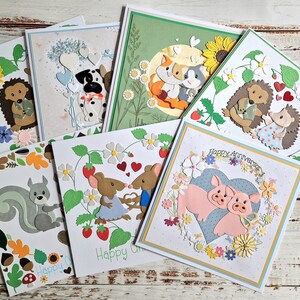 Gepersonaliseerde jubileumkaart, dierenkaarten, hondenverjaardag, kattenkaart, egelverjaardag, eekhoornkaart, gepersonaliseerd cadeau, trouwkaart