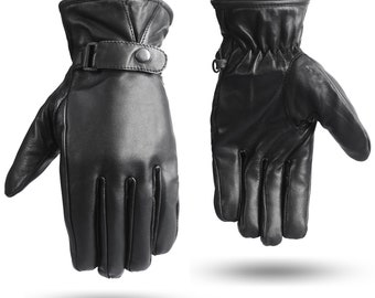 Mens Vintage Classic Leather Motorbike Fashion Gloves Soft Sheep skin