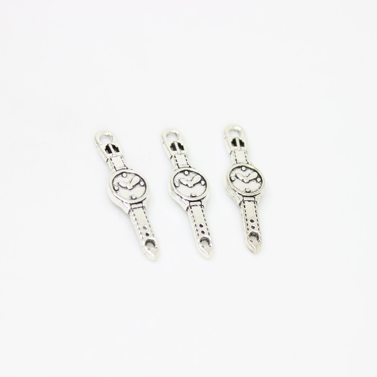 25Pcs / Lot Watch Charms Orologio Charms Antique Silver Tone Etsy Italia