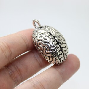 2pcs Human Brain Charms,Antique Silver 3d Human Brain Charms Pendants 17x20mm 2pcs Human Brain Charms,Antique Silver 3d Human Brain Charms Pendants 17x20mm
