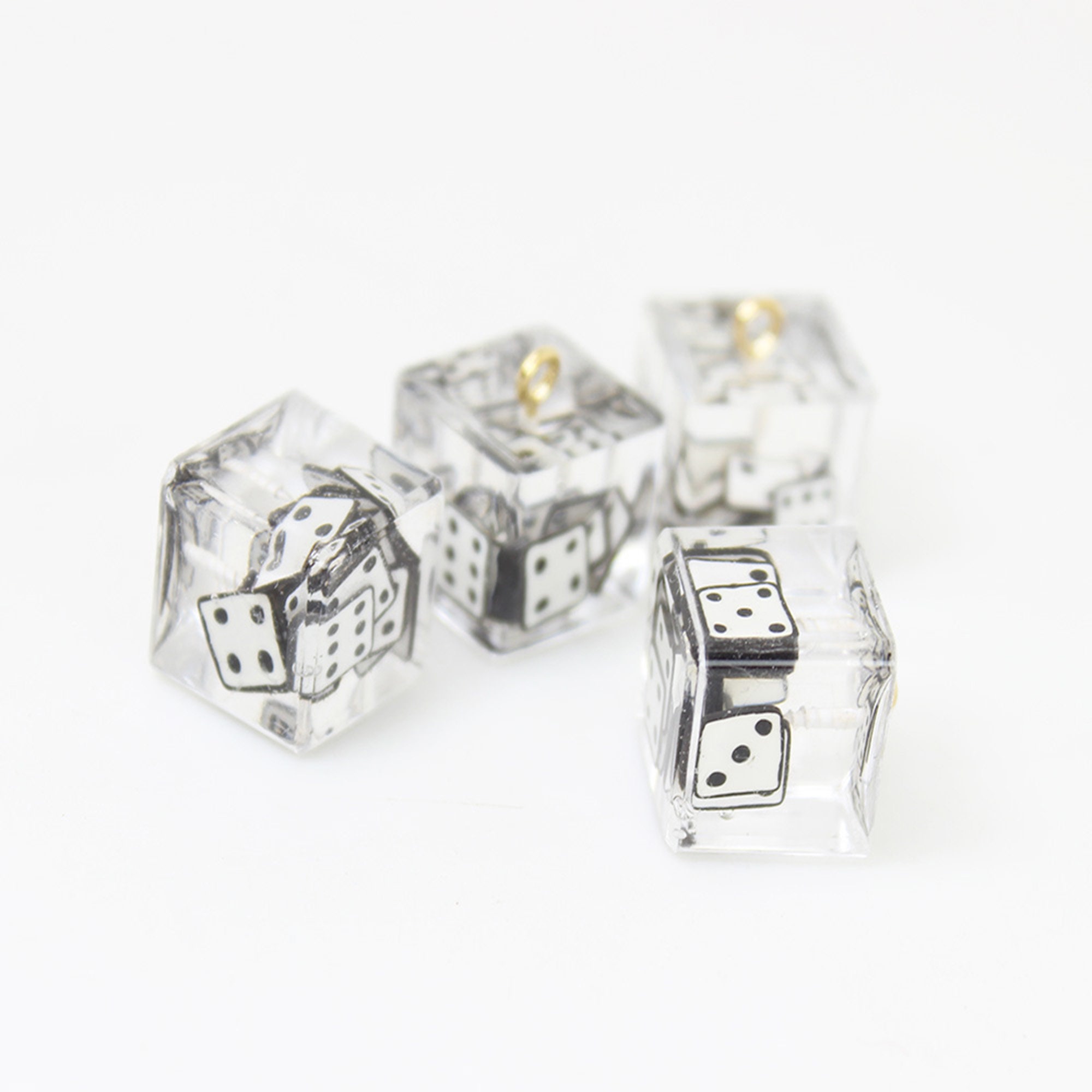 10pcs/lot Resin Dice Charm Square Transparent Dice Charm Etsy Australia