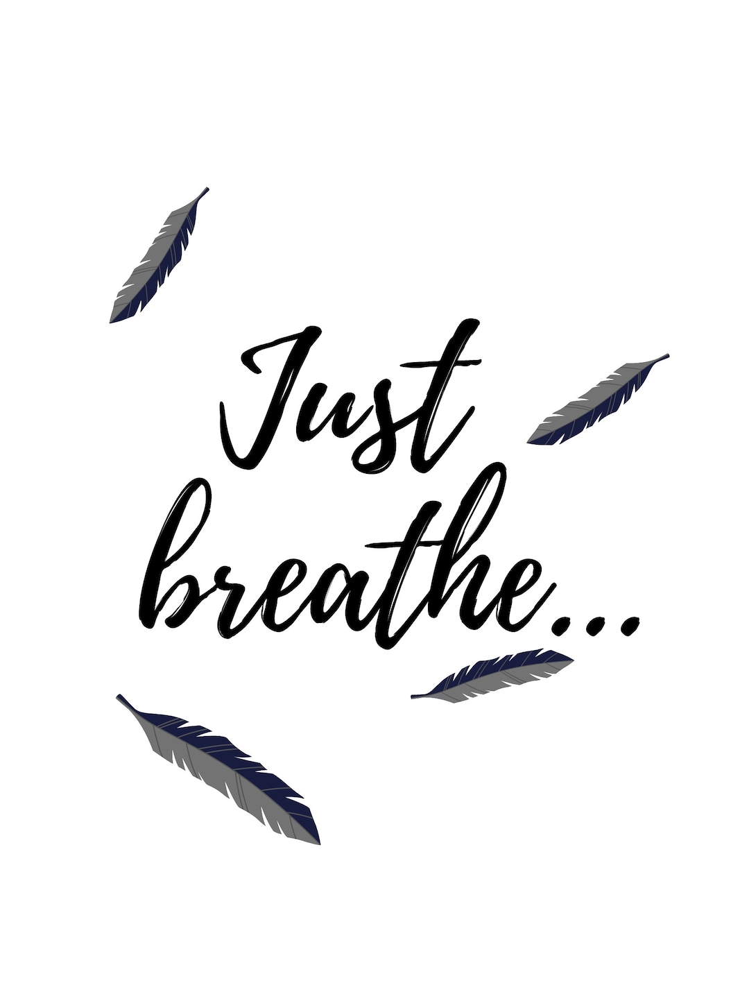 Just Breathe Printable - Etsy