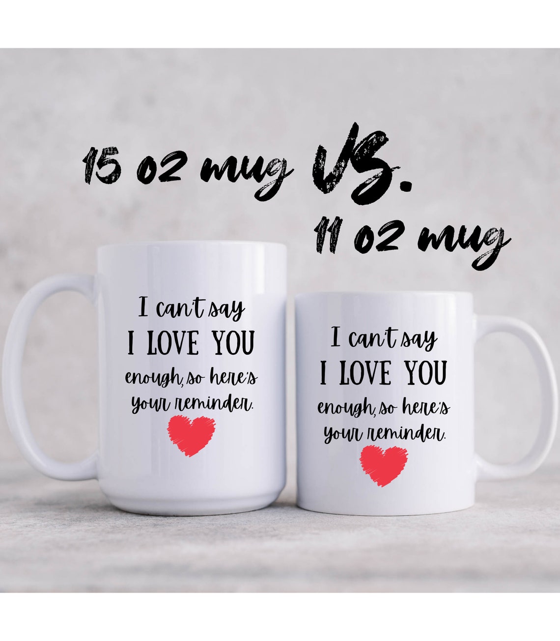I Can't Say I Love You Enough Coffee Mug Gift For Her Etsy