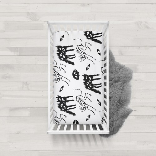 Gothic Baby Fitted Crib Sheets Bats Night Gothic Baby Etsy