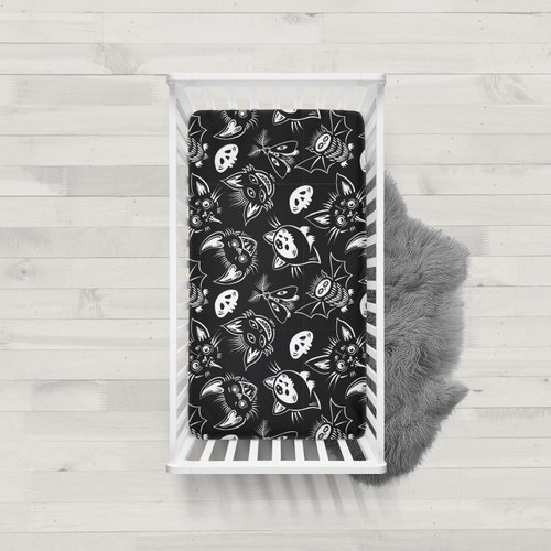Gothic Baby Fitted Crib Sheets Creatures Gothic Baby Bedding Etsy