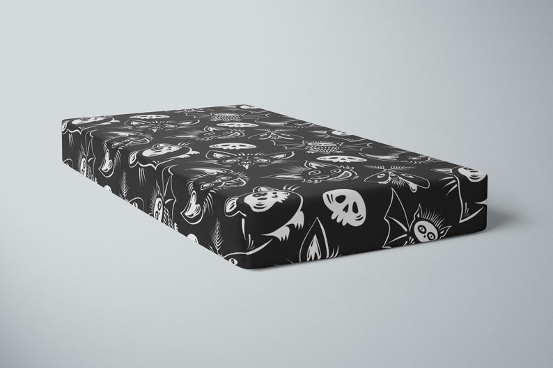 Gothic Baby Fitted Crib Sheets Creatures Gothic Baby Bedding Etsy