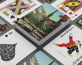 Retro National Park Playing Cards