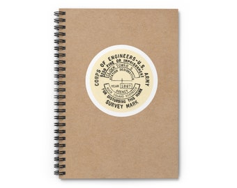 Clock Tower Marker - USACE - Spiral Notebook - Ruled Line