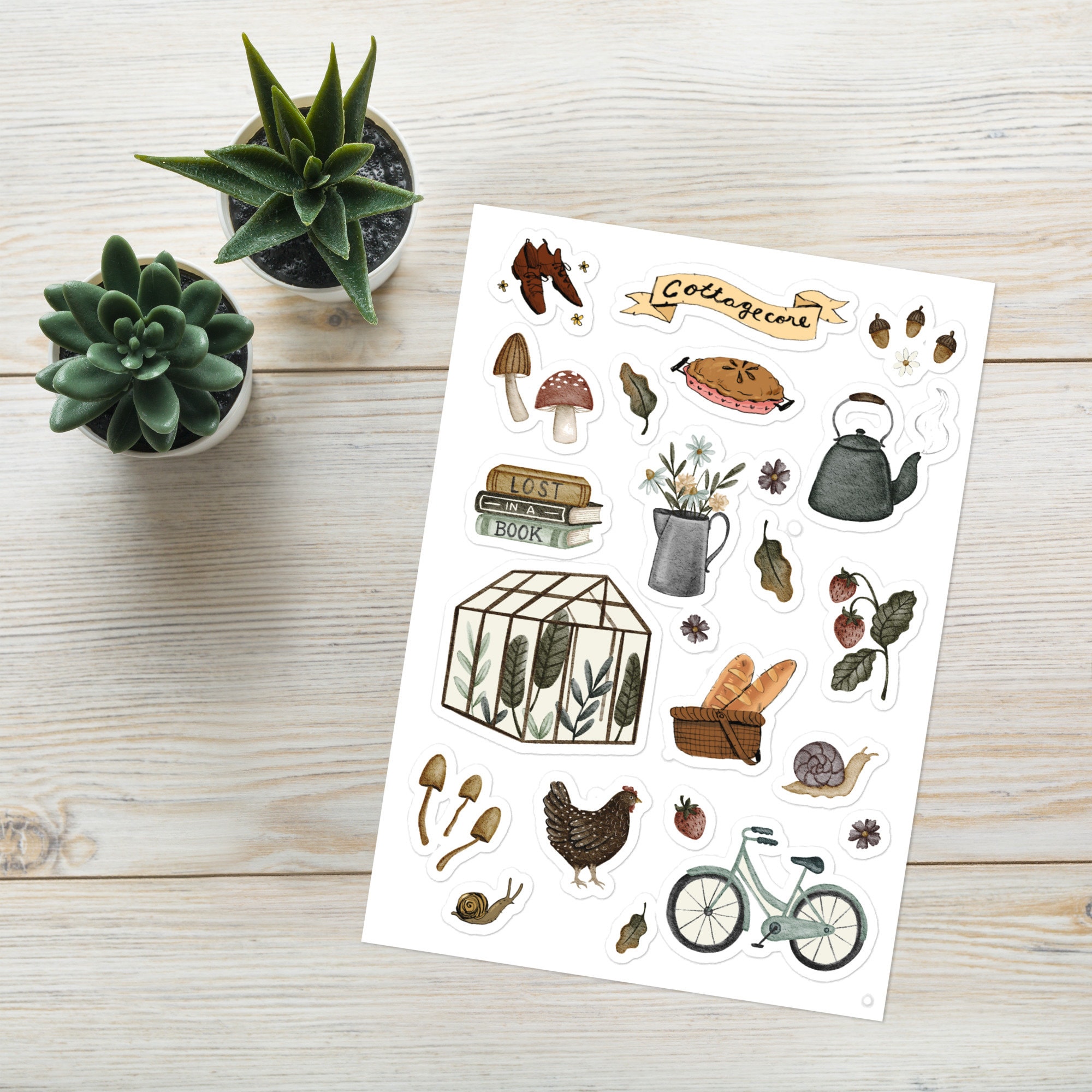 Cottage Core Sticker Sheet - Etsy