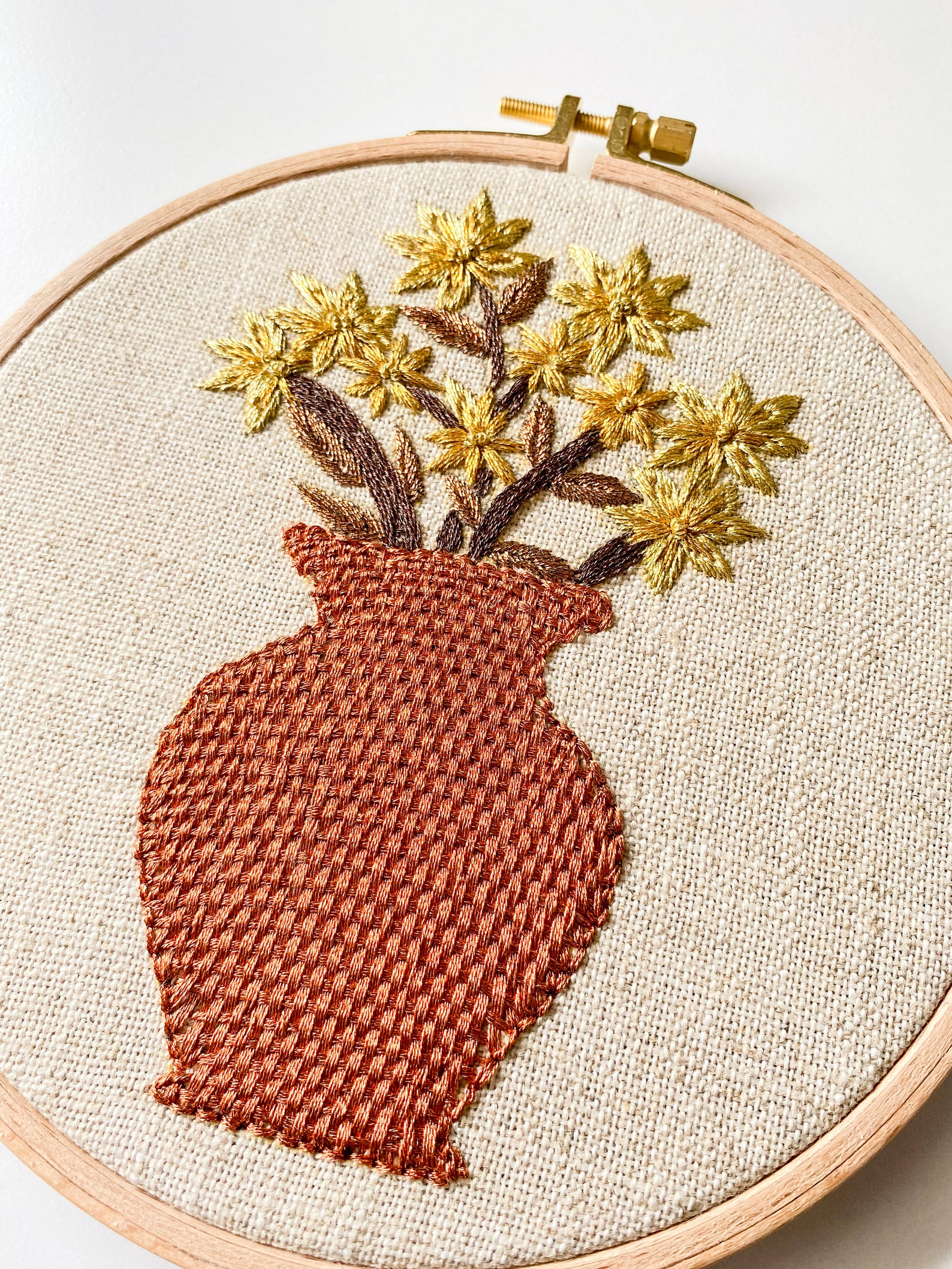 DIY Goldwork Hand Embroidery Kit for Beginners / Flowers Etsy