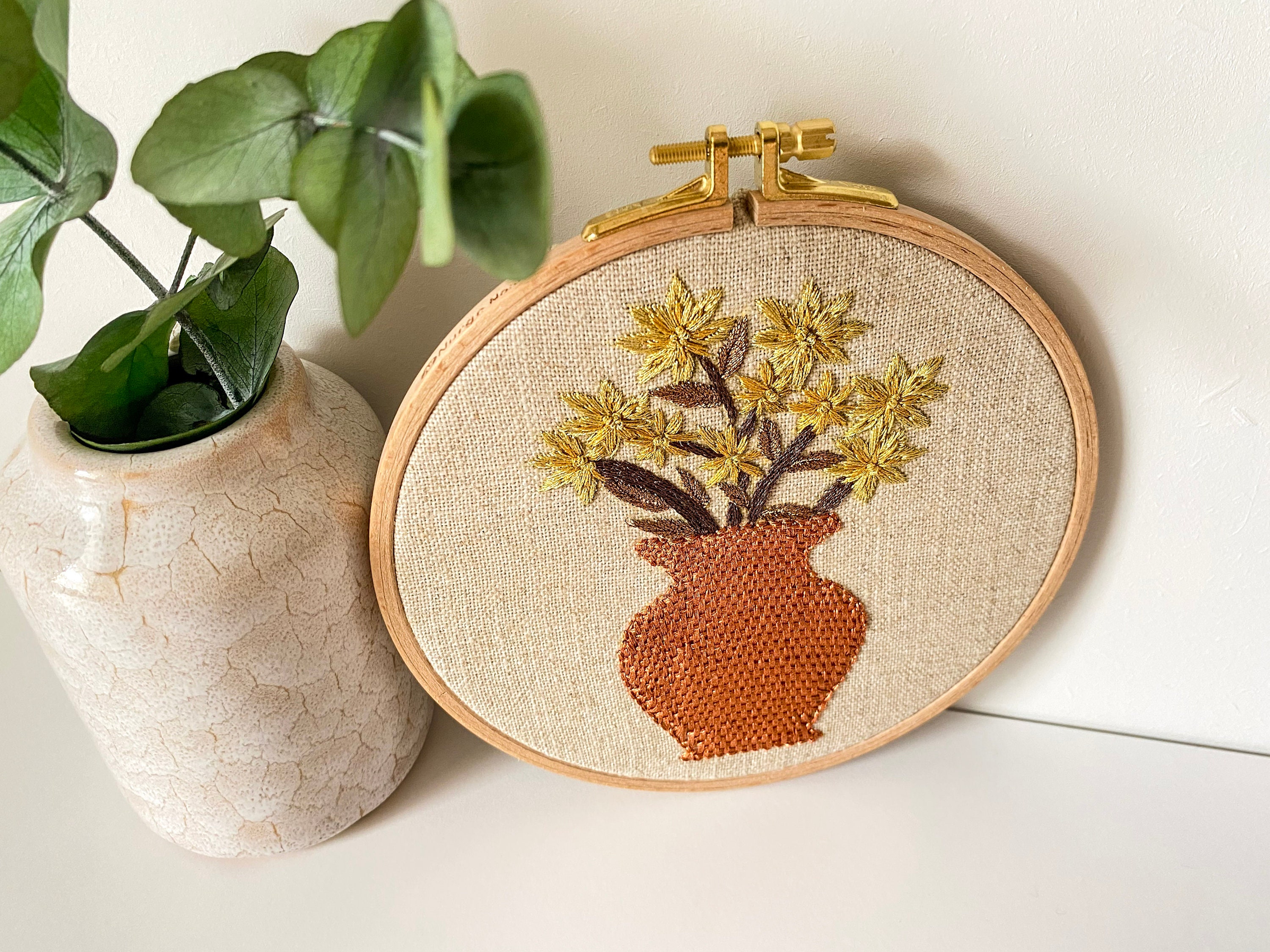 DIY Goldwork Hand Embroidery Kit for Beginners / Flowers Etsy