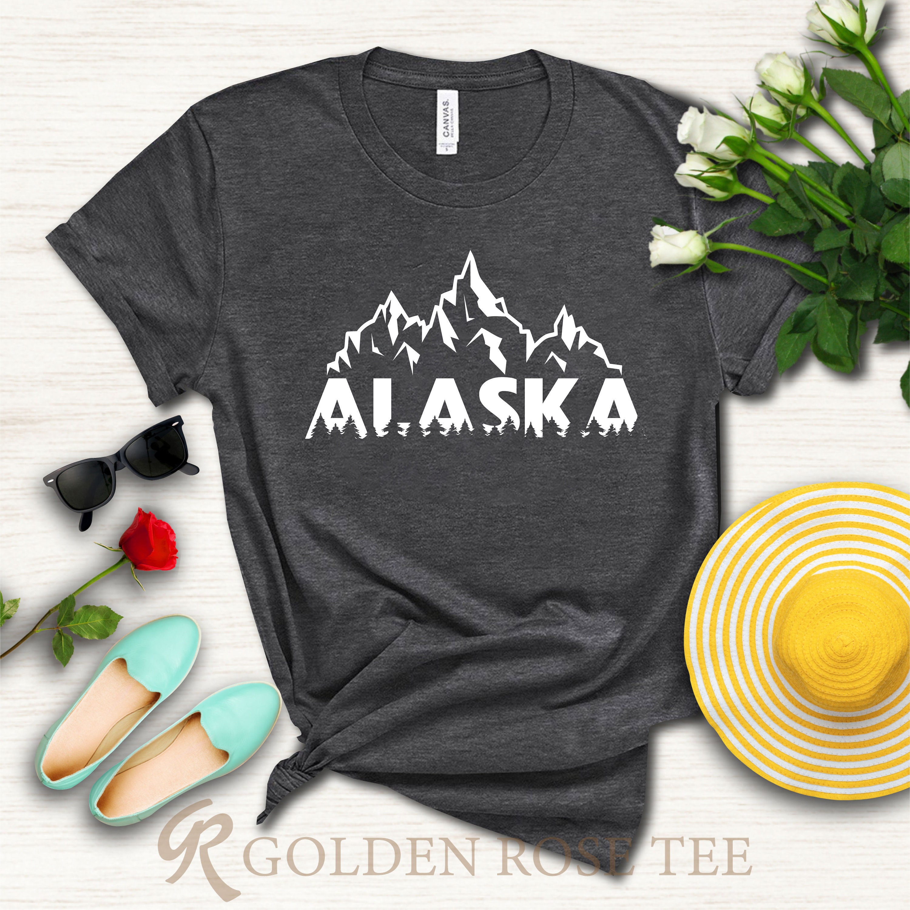 Alaska Tshirt Alaska State Shirt Home State Shirt Custom | Etsy