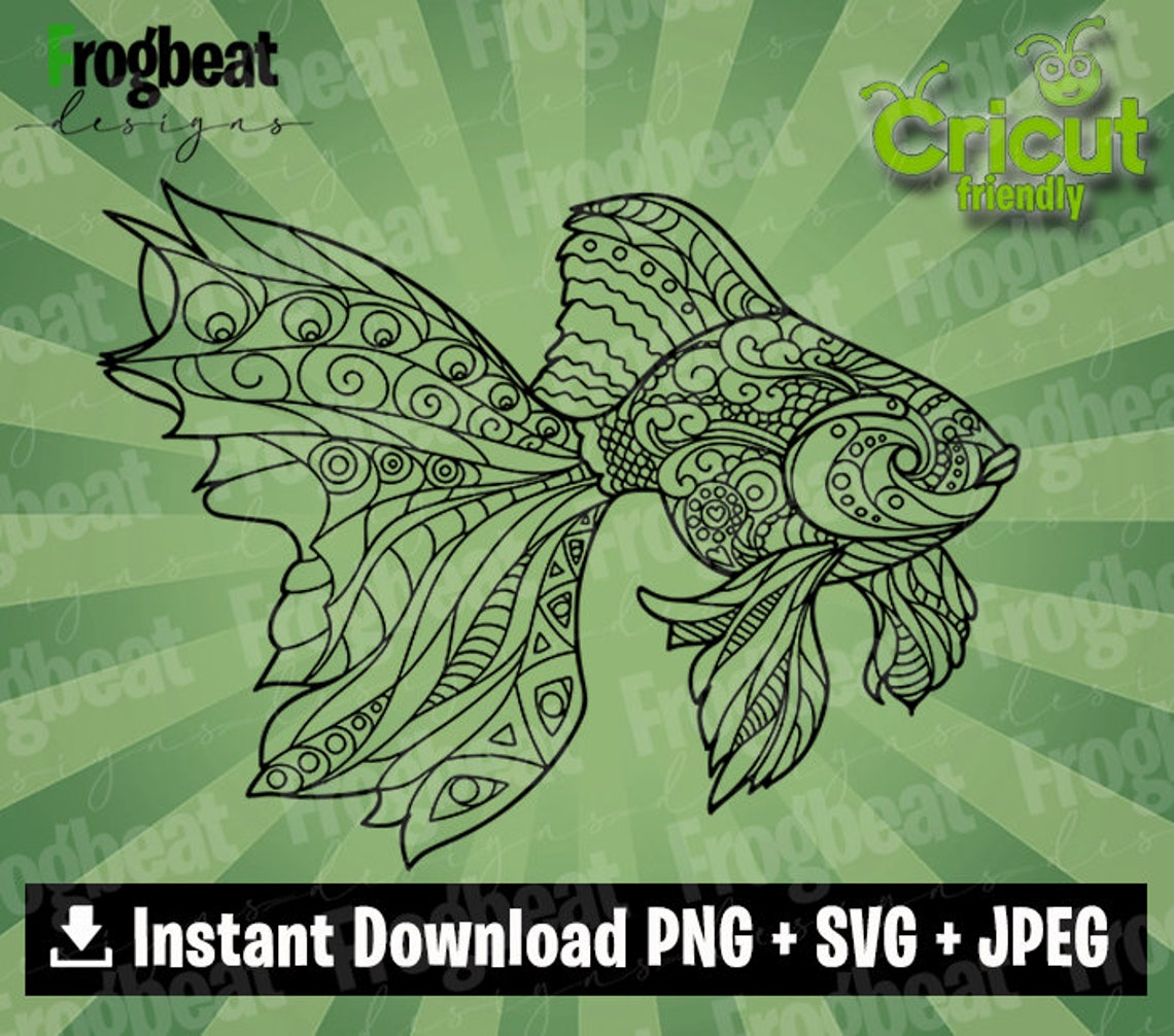 Fish Mandala SVG PNG. Goldfish Mandala FILE. Mandala Cricut. | Etsy