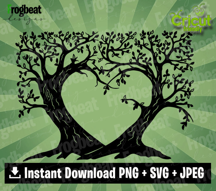 Tree With Heart Svg Heart Tree Svg Tree With Roots Cl - vrogue.co