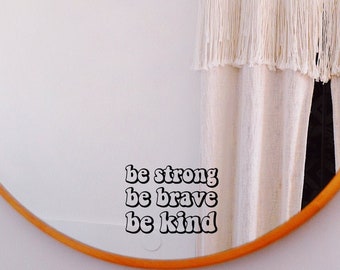 Affirmative Words Mirror Decal: Positive Vibes Static Cling