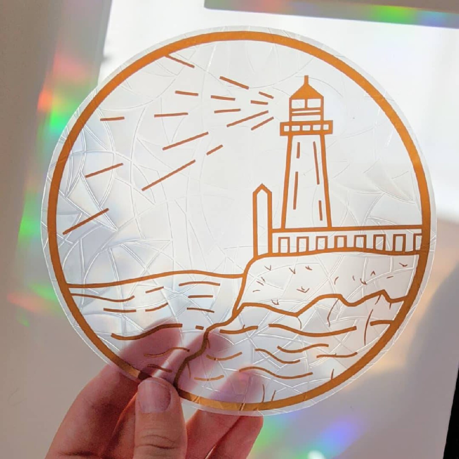 Custom Suncatcher Decal Small Business Logo Window Sticker Etsy