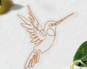 Hummingbird Suncatcher Sticker | Prismatic Window Cling | Copper | Gift for Grandmother
