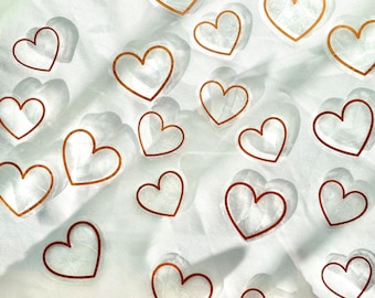 Love Hearts Window Suncatcher Decals: Copper Rainbow Maker