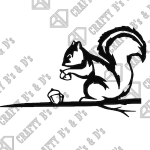 Squirrel - Tree Art - Metal Bird - Download - Cut file, Digital, - Dxf, Svg, Png, Pdf, Ai, Dwg, Pdf.
