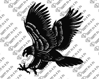 Eagle - Flying Eagle - Animal - Wall Decor - Love - Download - Cut file, Digital, - Dxf, Svg, Png, Pdf, Ai, Dwg, Pdf.