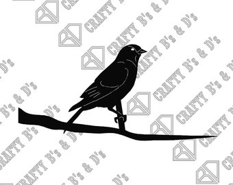 Robin - Tree Art - Metal Bird - Download - Cut file, Digital, - Dxf, Svg, Png, Pdf, Ai, Dwg, Pdf.