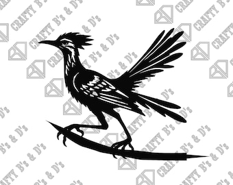 Road Runner - Tree Art - Metal Bird - Download - Cut file, Digital, - Dxf, Svg, Png, Pdf, Ai, Dwg, Pdf.