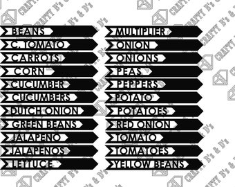 Garden Stakes Common/Classic Package - Download - Cut file, Digital, - Dxf, Svg, Png, Pdf, Ai, Dwg, Pdf.